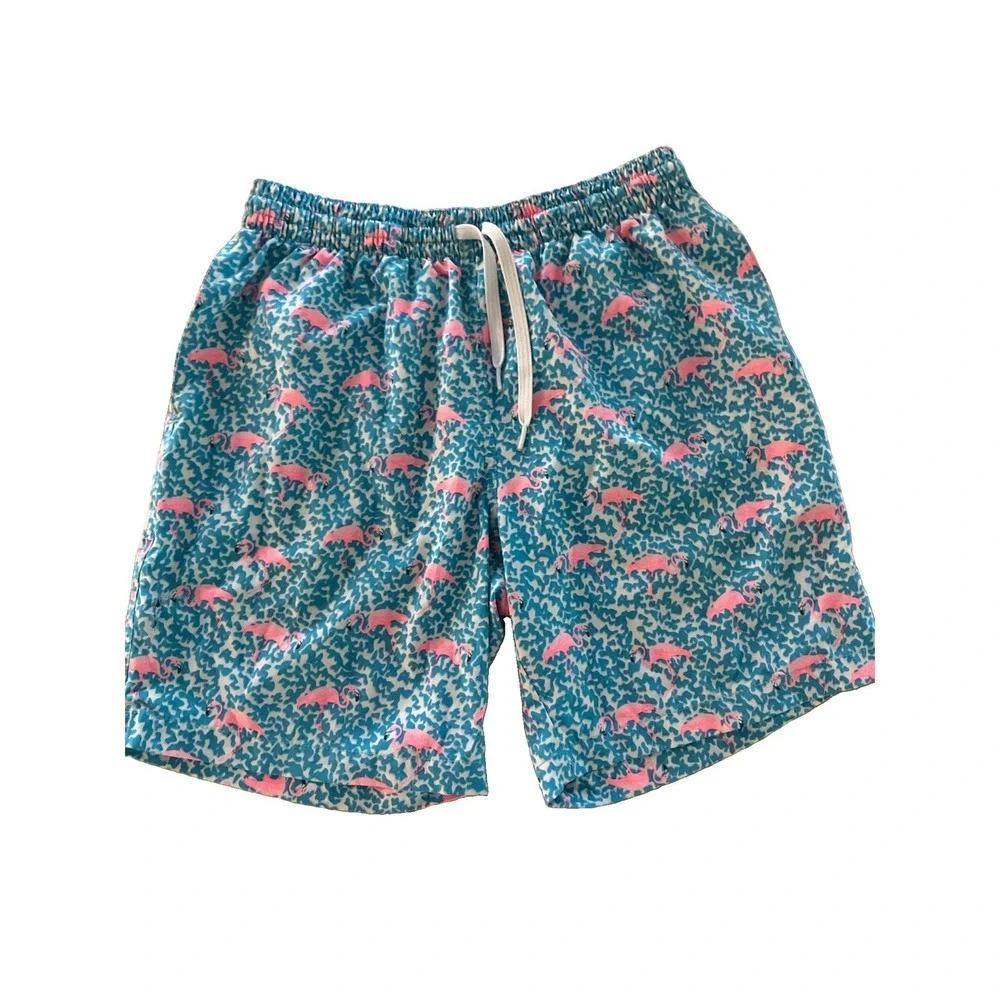 Men's Chubbies The Domingos Flamingos Classic Swim Trunks Mesh Lined XS